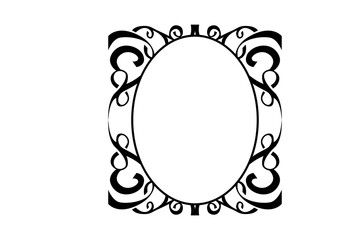 Swirl Ornament Border With Transparent Background
