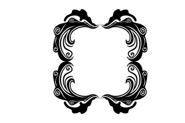 Swirl Ornament Border With Transparent Background
