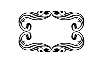 Swirl Ornament Border With Transparent Background
