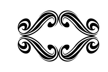 Fototapeta premium Swirl Ornament Border With Transparent Background