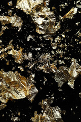 Gold and black background. Abstract.