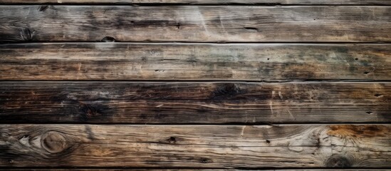 The vintage wood floor with its old grunge pattern and abstract lines creates a captivating background that blends nature and industry in a unique way - obrazy, fototapety, plakaty