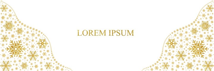 Gold snowflake corner bottom