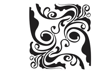 Swirl Ornament Border With Transparent Background