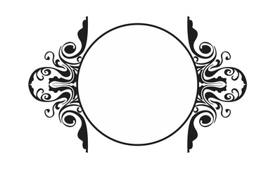 Swirl Ornament Border With Transparent Background