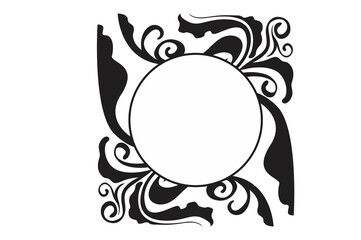 Swirl Ornament Border With Transparent Background