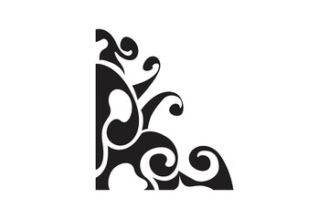 Swirl Ornament Border With Transparent Background