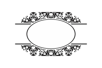 Swirl Ornament Border With Transparent Background