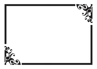 Swirl Ornament Border With Transparent Background