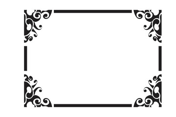 Swirl Ornament Border With Transparent Background