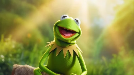 Fotobehang A Kermit the Frog image that radiates positivity and optimism. © Fahad