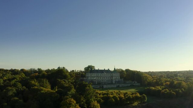 drone view of Castle fortress Of Pidhirtsi