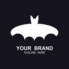 bat vector icon logo template