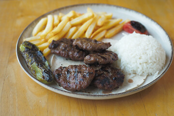 Traditional Turkish Cuisine Meatball Akhisar Kofte