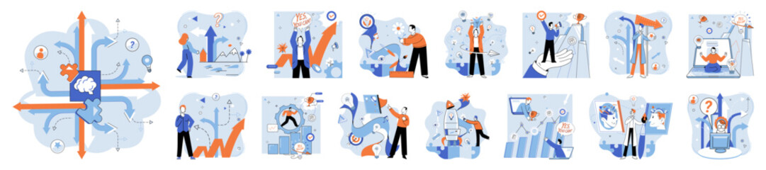 Decision vector illustration. Making well informed decision can lead to positive results and successful outcomes Sound judgment and agreement among team members are vital for effective decision making