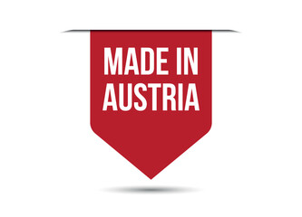 Made in Austria red banner design vector illustration