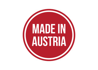 Made in Austria red banner design vector illustration