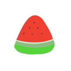 illustration of watermelon, slice of watermelon