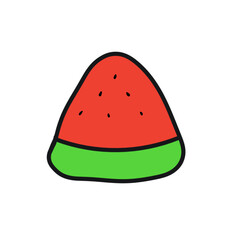 illustration of watermelon, slice of watermelon