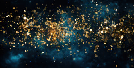 Elegant Blue and Gold Festive Background