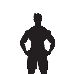 black silhouette of Fitness trainer