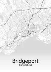 Bridgeport Connecticut minimalist map