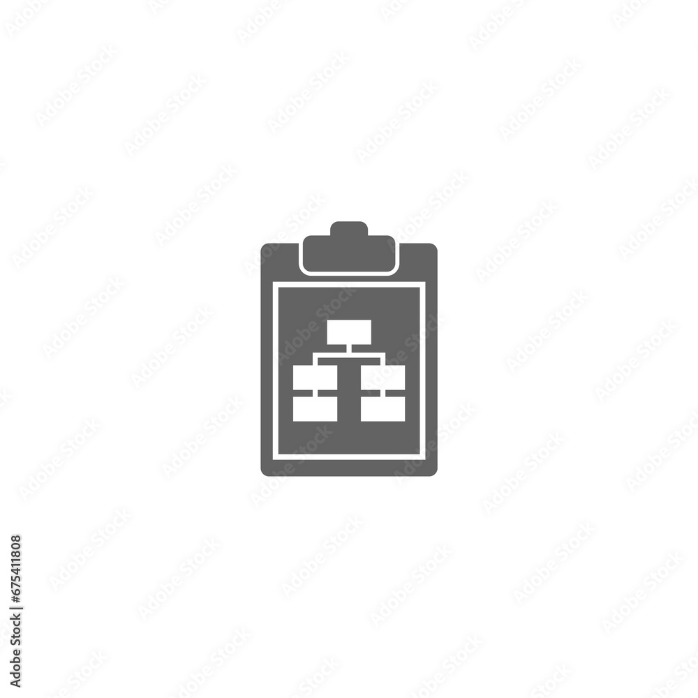 Poster workflow clipboard icon. workflow process icon isolated on white background