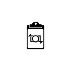 Workflow clipboard icon. Workflow Process icon isolated on white background
