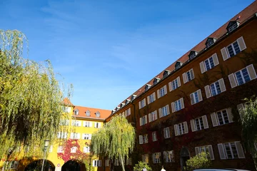 Foto op Canvas The Borstei is a listed residential area in the Moosach district of Munich, which was built between 1924 © Dagmar Breu