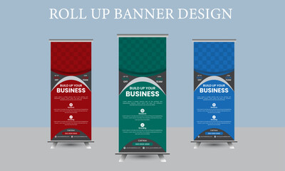 Modern standee roll up banner design