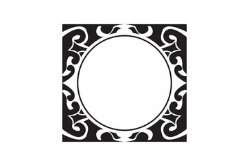 Wave Ornament Border With Transparent Background