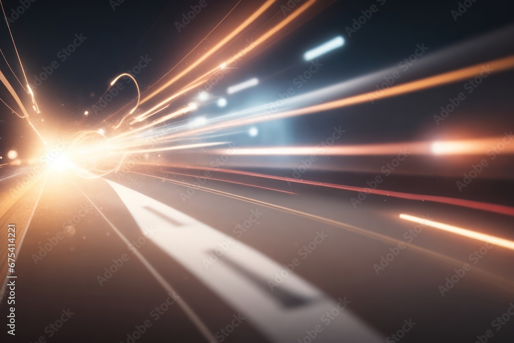Poster 3d render motion line of speed and power. ai generative