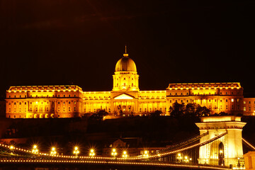 Buda Castle Royal Palace on Hill Hungary Budapest Europe panorama architecture famous landmark historical part city