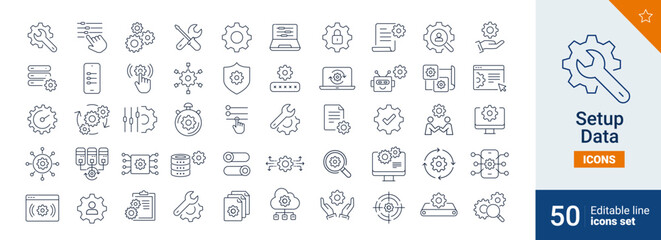 Setup icons Pixel perfect. Work, tool, network, ....