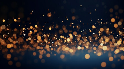 Christmas light background. Holiday glowing backdrop. Defocused Background With Blinking Stars....