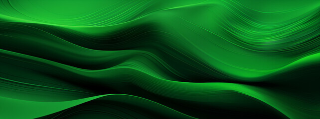 Abstract Background with Saturated Fresh Green Waves