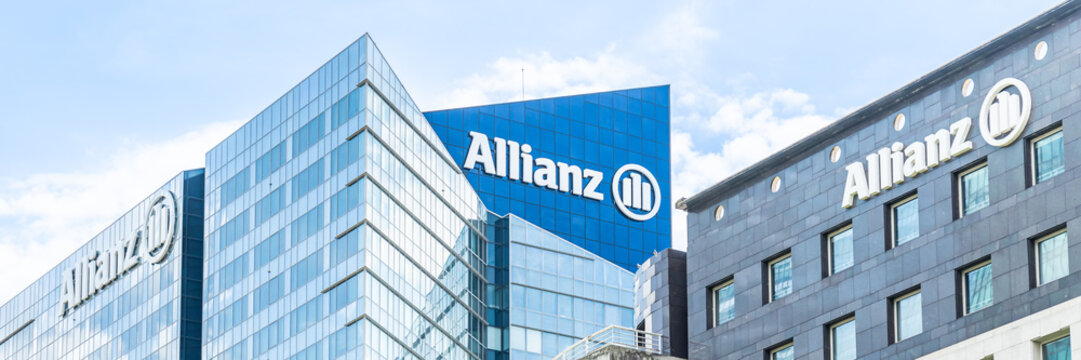 Allianz office buildings in La Defense business district in Paris, France