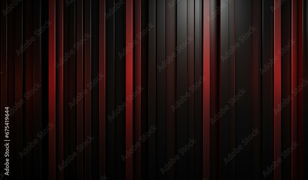 Poster modern elegance: red and black gradient background with vertical lines
