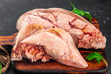 fish roe raw fish caviar fish entrails edible seafood fresh eating cooking appetizer meal food snack on the table copy space food background rustic top view