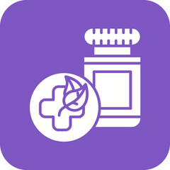 Herbal Pills Line Icon