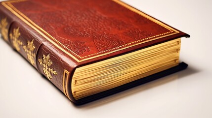 Obraz premium Timeless Elegance: Embossed Hardcover Book in Gold