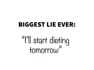 Inspirational quote. Diet concept