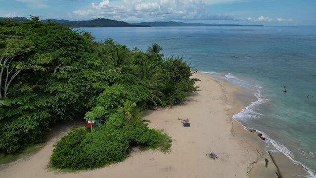 Punta Uva Limon from a drone, Costa Rica
