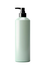 Empty mock-up shampoo bottle on an isolated white background.