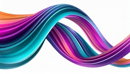 3d abstract colorful artistic twisted liquid wavy shapes creative design elements modern gradient background - obrazy, fototapety, plakaty