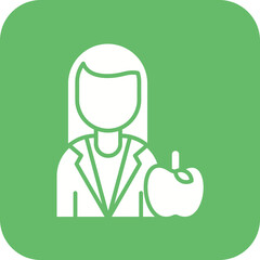 Nutritionist Female Line Icon