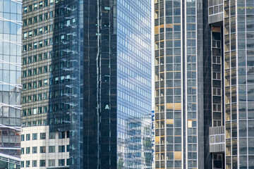 Obraz premium Glass windows of skyscrapers of La Defense business district