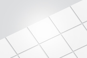 Square Business Card Mockup 3D Rendering