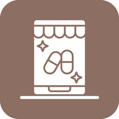 Online Pharmacy Line Icon