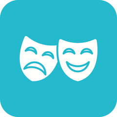 Opera Mask Line Icon